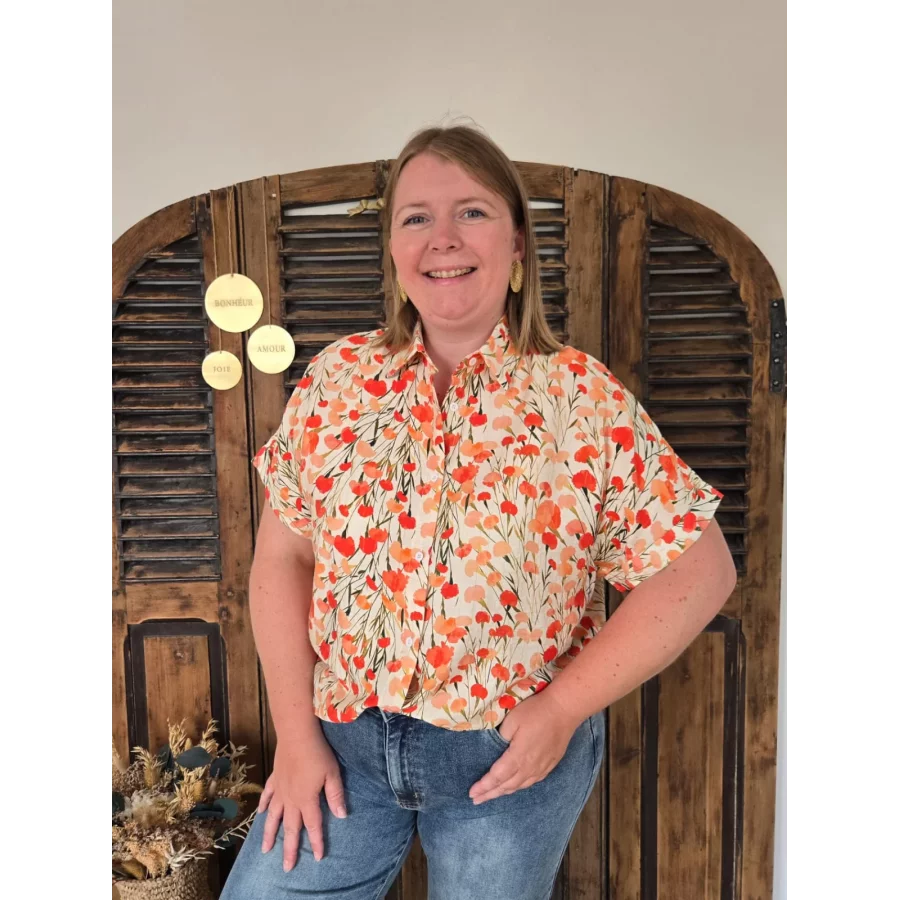 Chemise Ingrid coquelicot orange