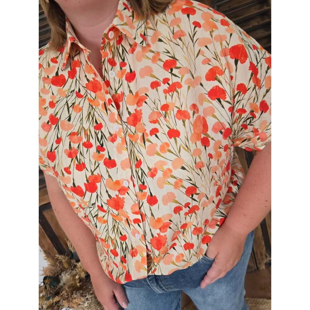 Chemise Ingrid coquelicot orange