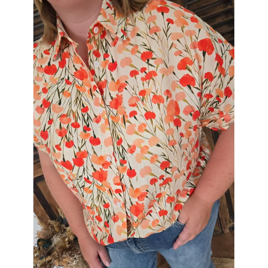 Chemise Ingrid coquelicot orange