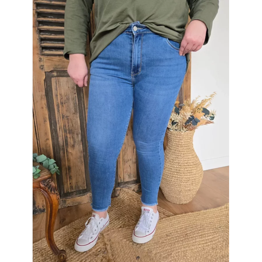 Jean slim Alain bord effile bleu jean