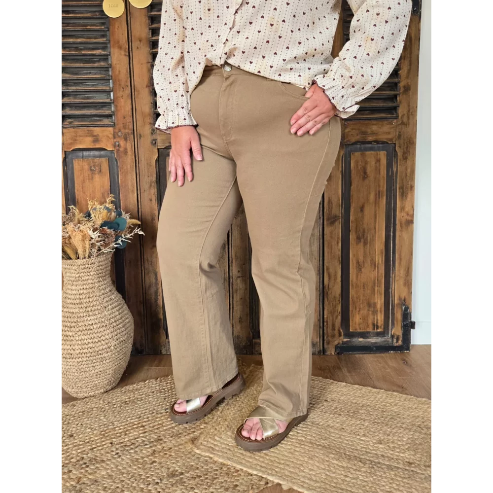 Jean Ange flare taupe