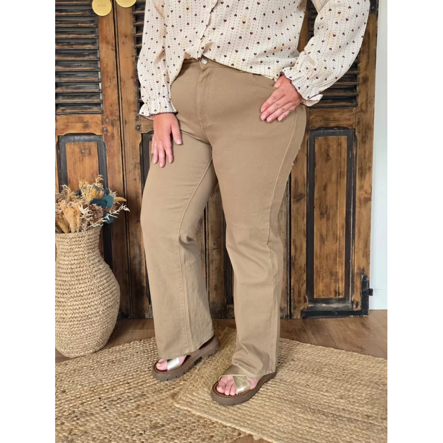 Jean Ange flare taupe