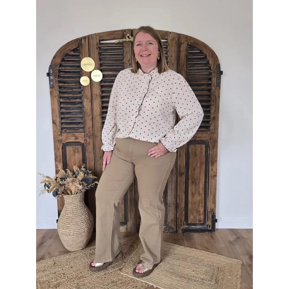 Jean Ange flare taupe