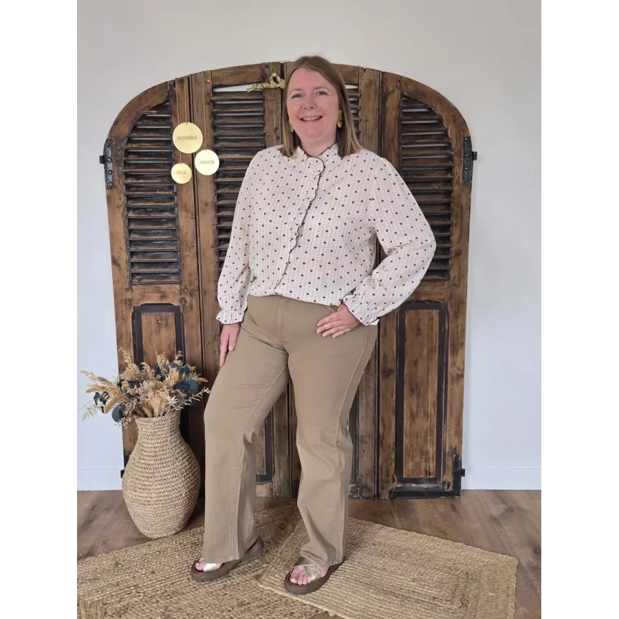 Jean Ange flare taupe