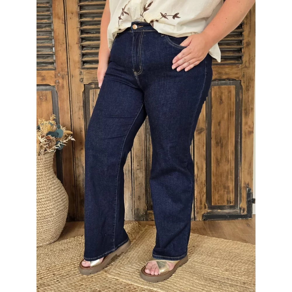 Jean Ange flare bleu brut vintage