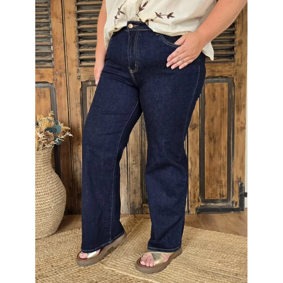 Jean Ange flare bleu brut vintage