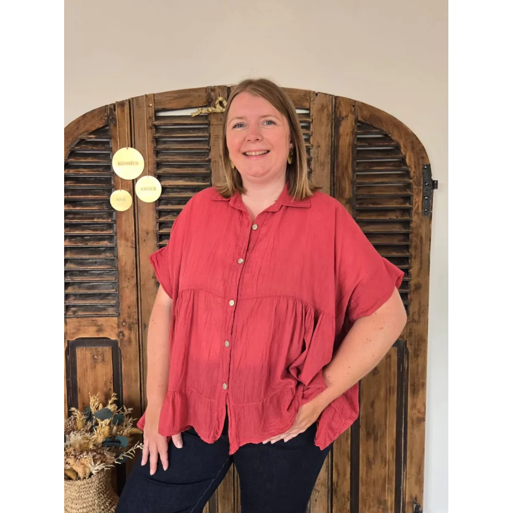 Chemise oversize Mireille terracotta