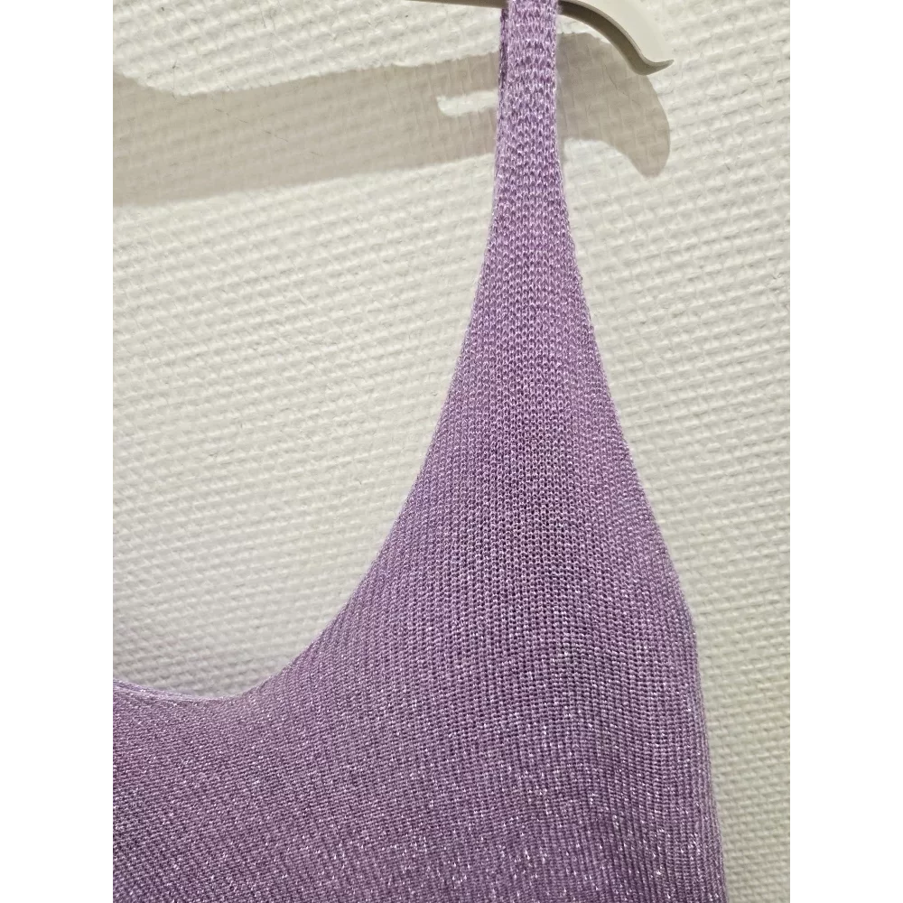 Debardeur Gabin maille lurex lilas