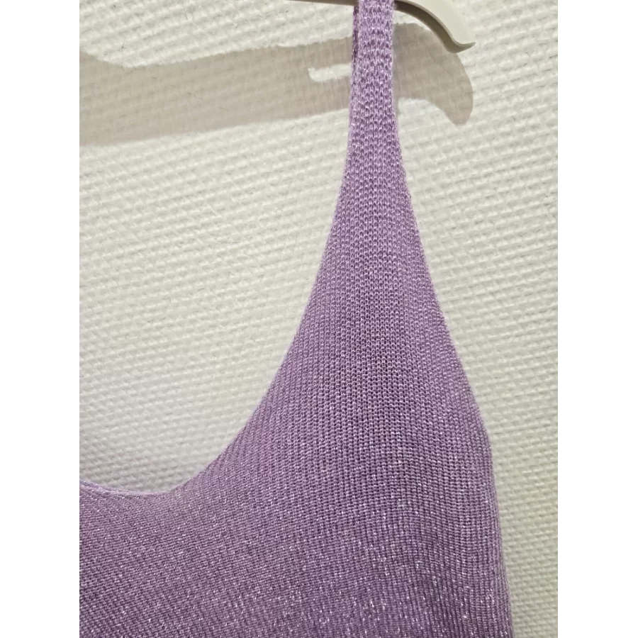 Debardeur Gabin maille lurex lilas