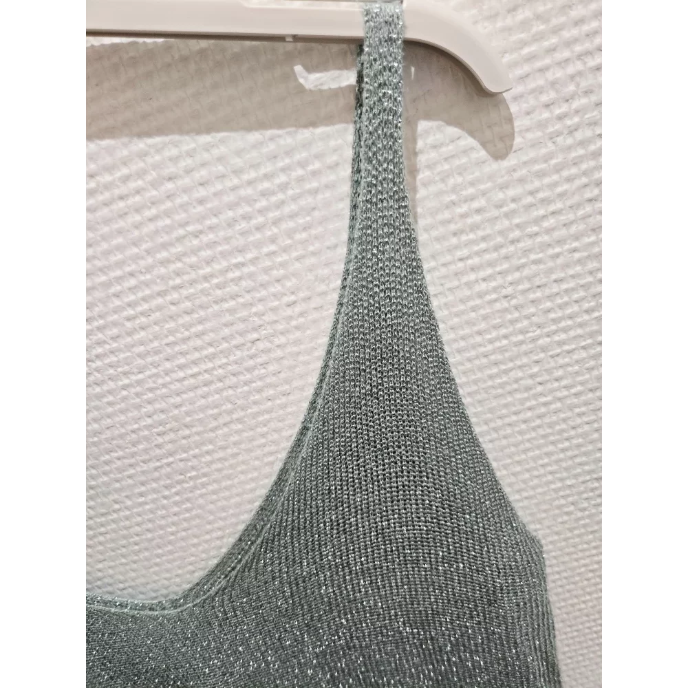 Debardeur Gabin maille lurex celadon