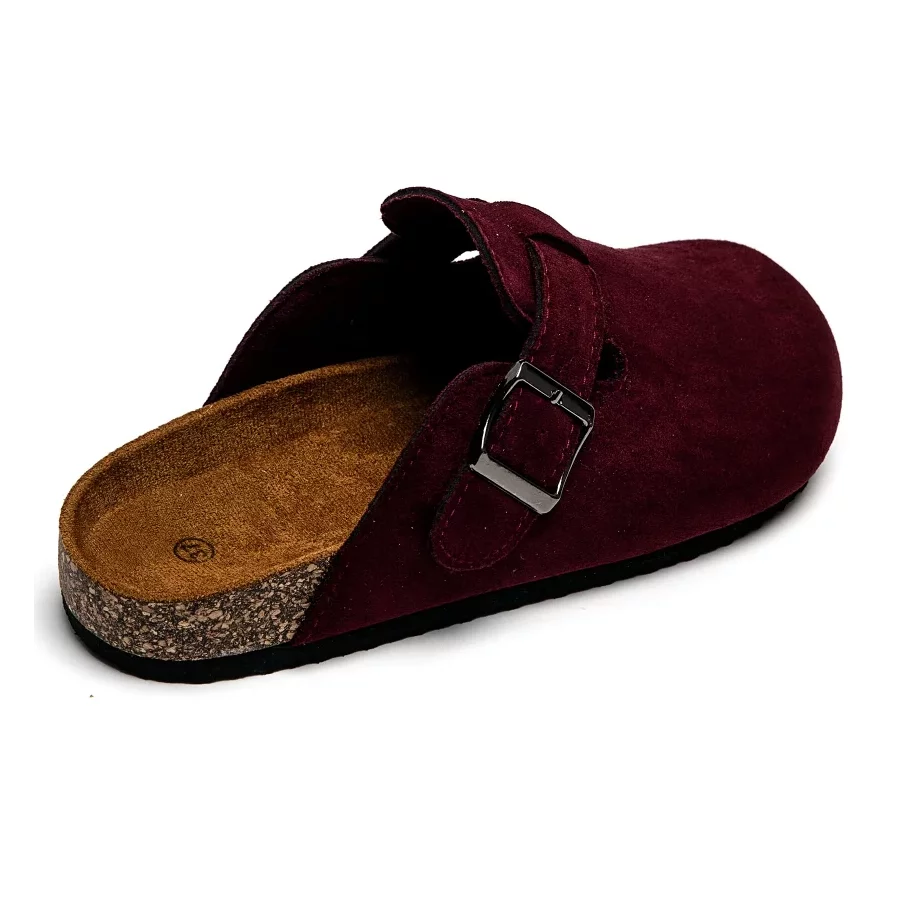 Mules suedine bordeaux