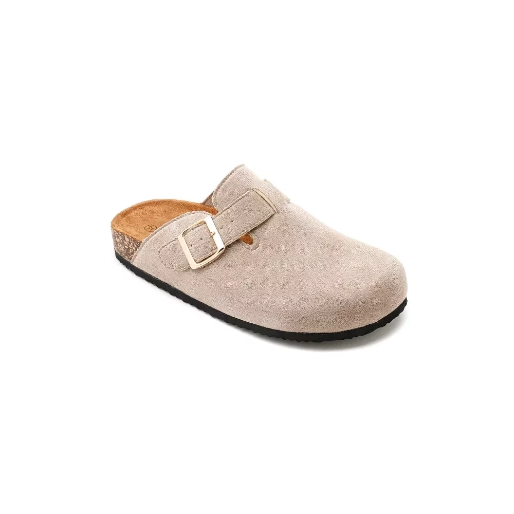 Mules suedine taupe 2769 Ideal
