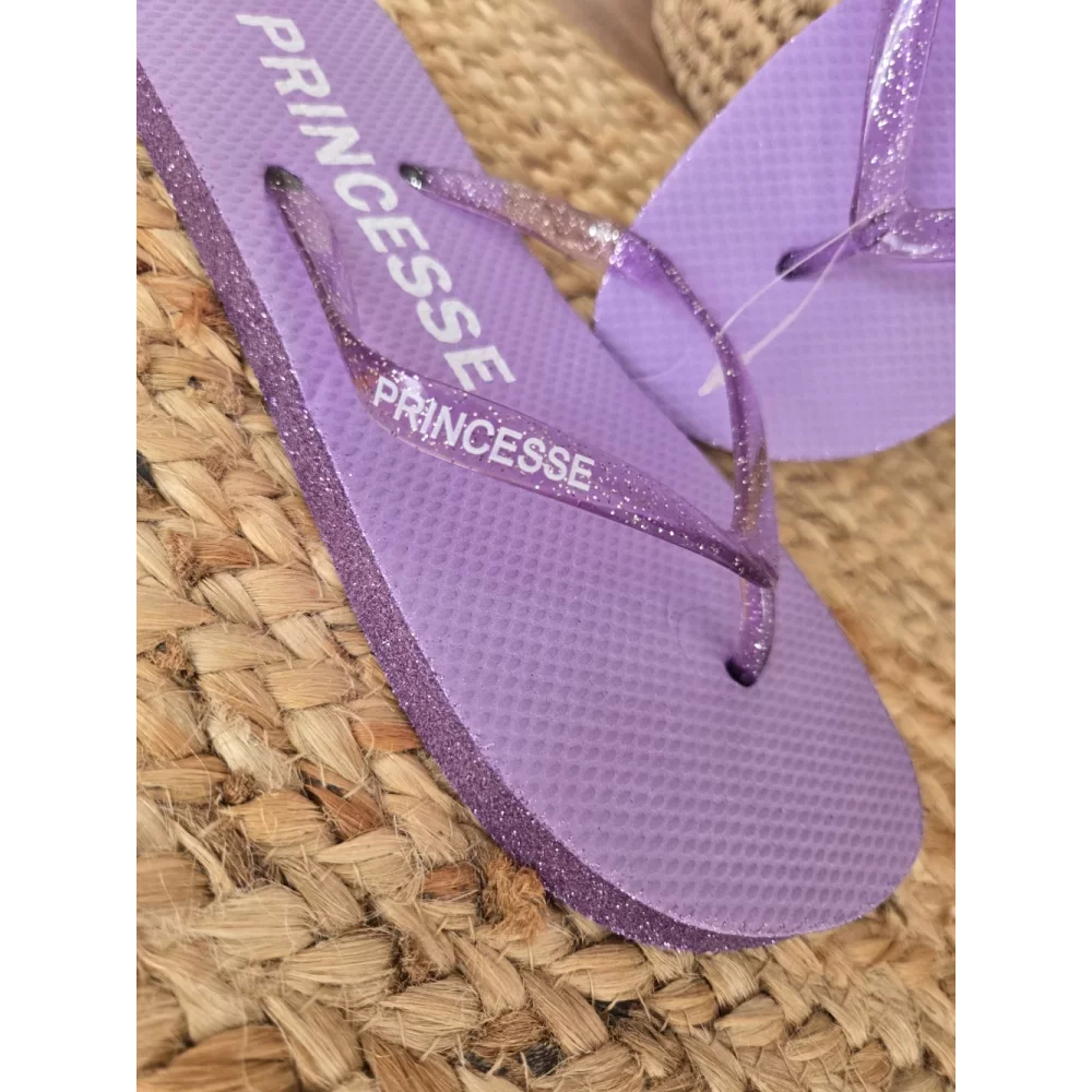 Tongs à paillettes Princesse Lilas