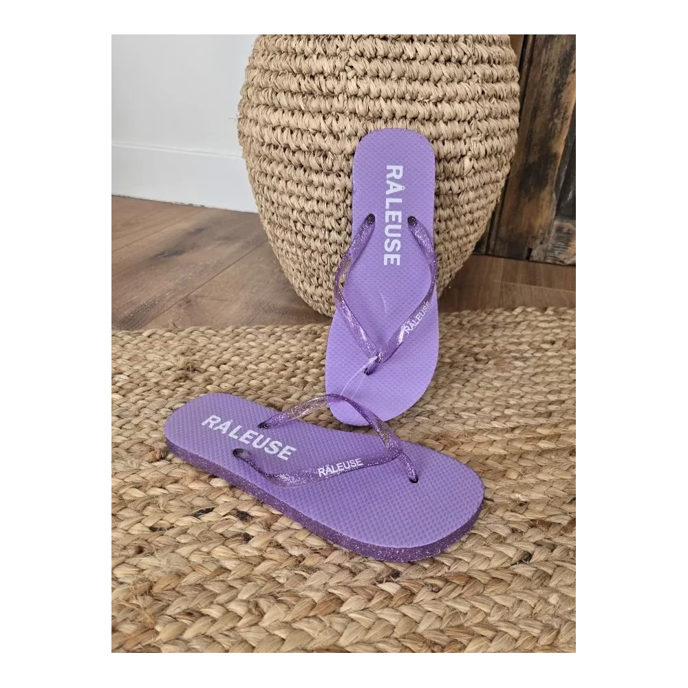 Tongs à paillettes Raleuse lilas