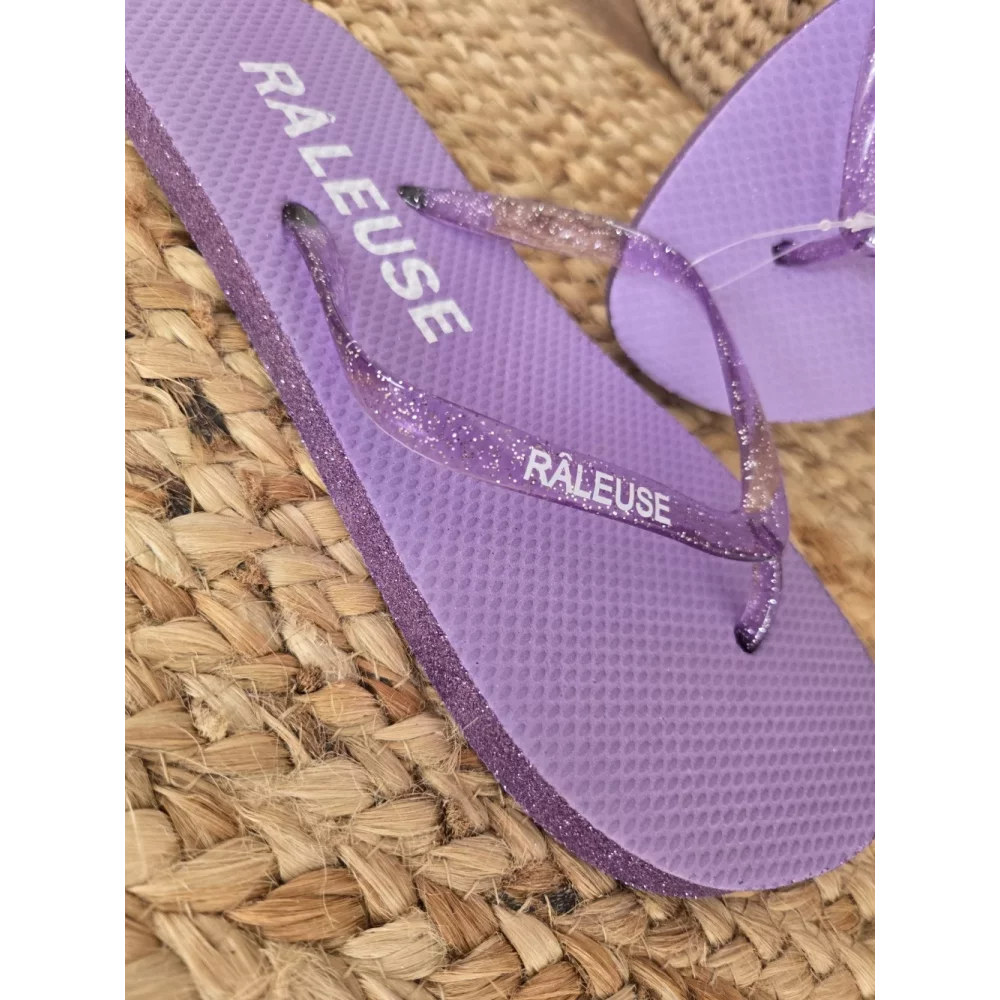 Tongs à paillettes Raleuse lilas