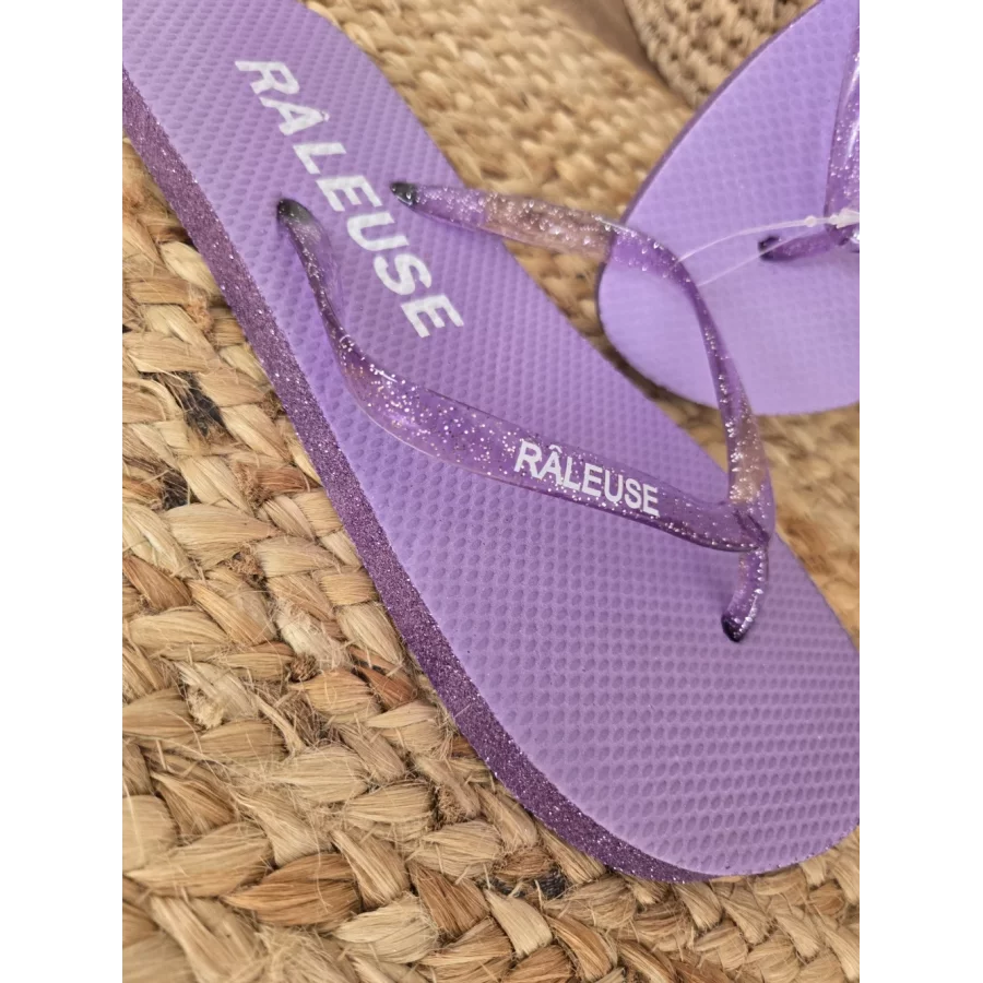 Tongs à paillettes Raleuse lilas