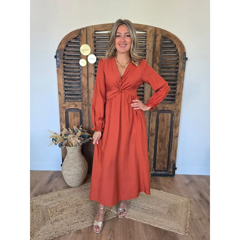 Robe longue Joanne rouille