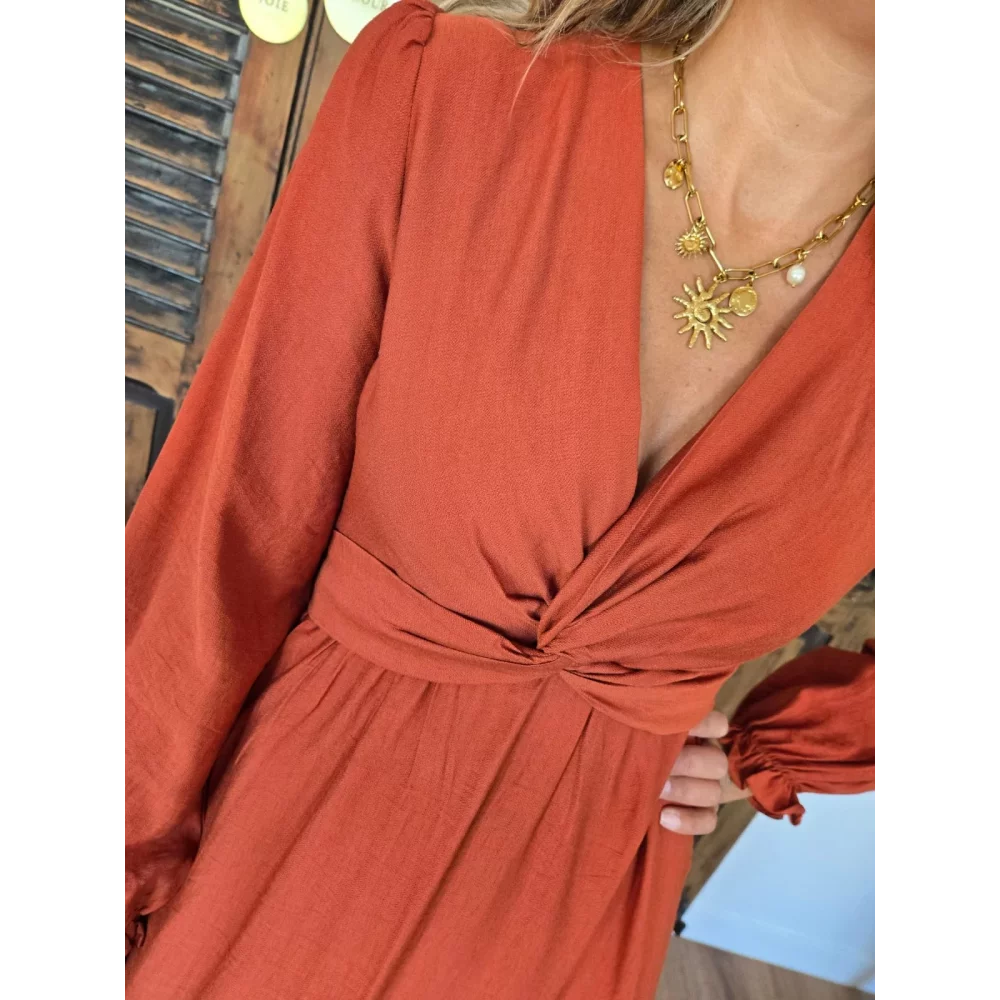 Robe longue Joanne rouille