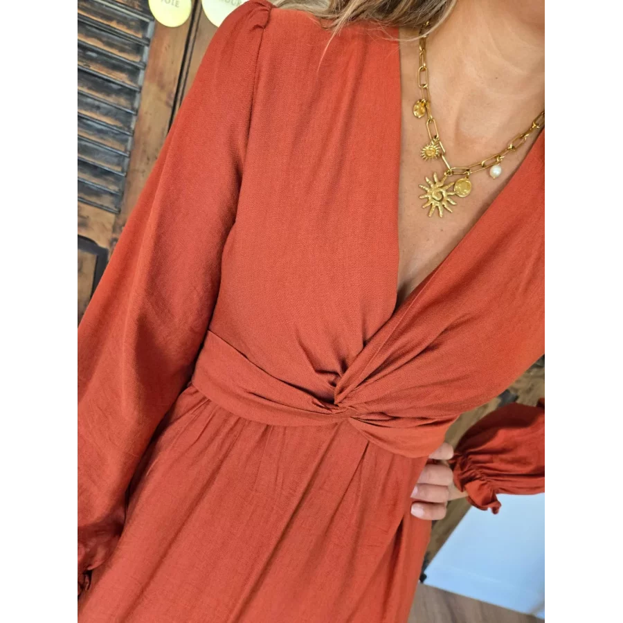 Robe longue Joanne rouille