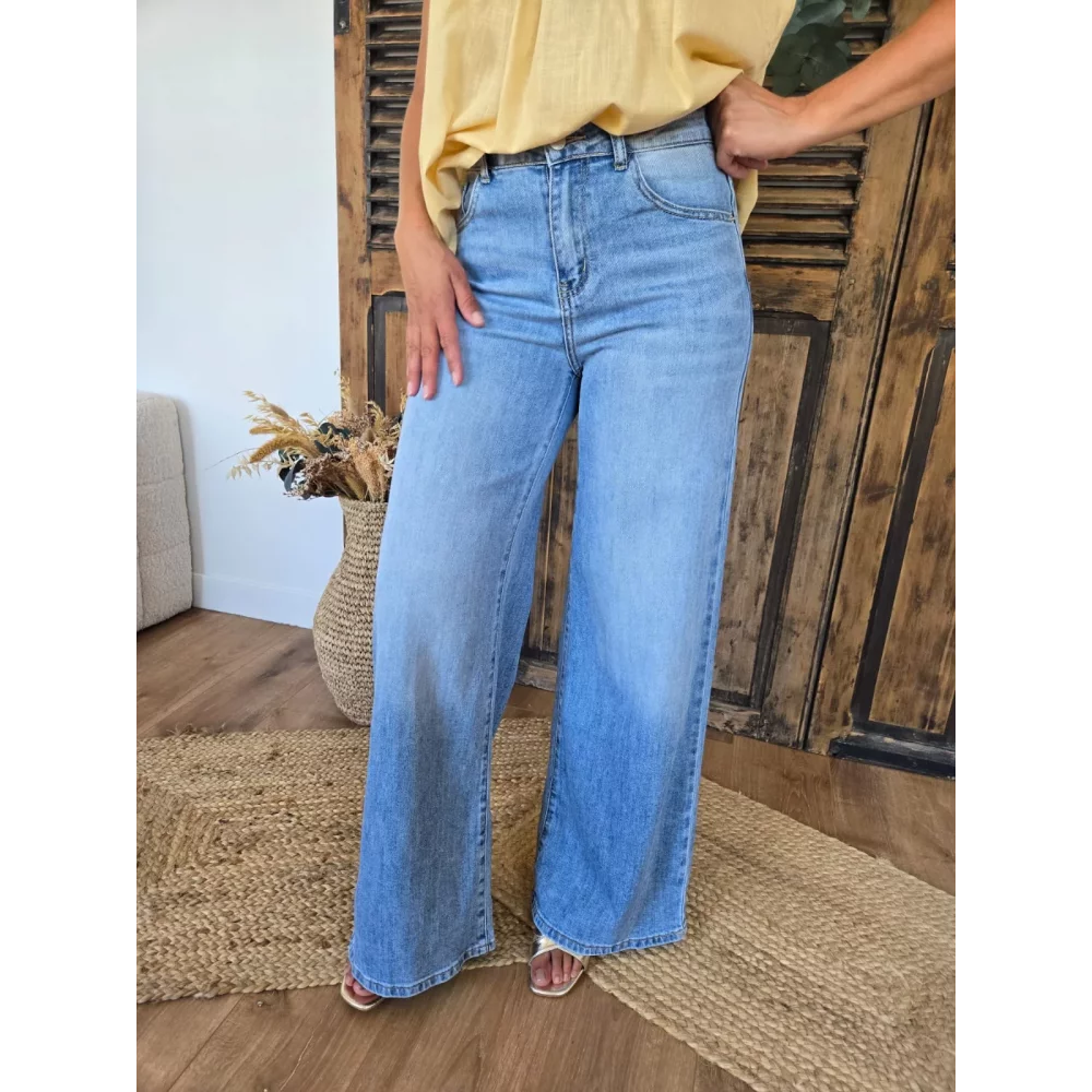 Jean Loan pallazo bleu delavé ST1016-2 S.John