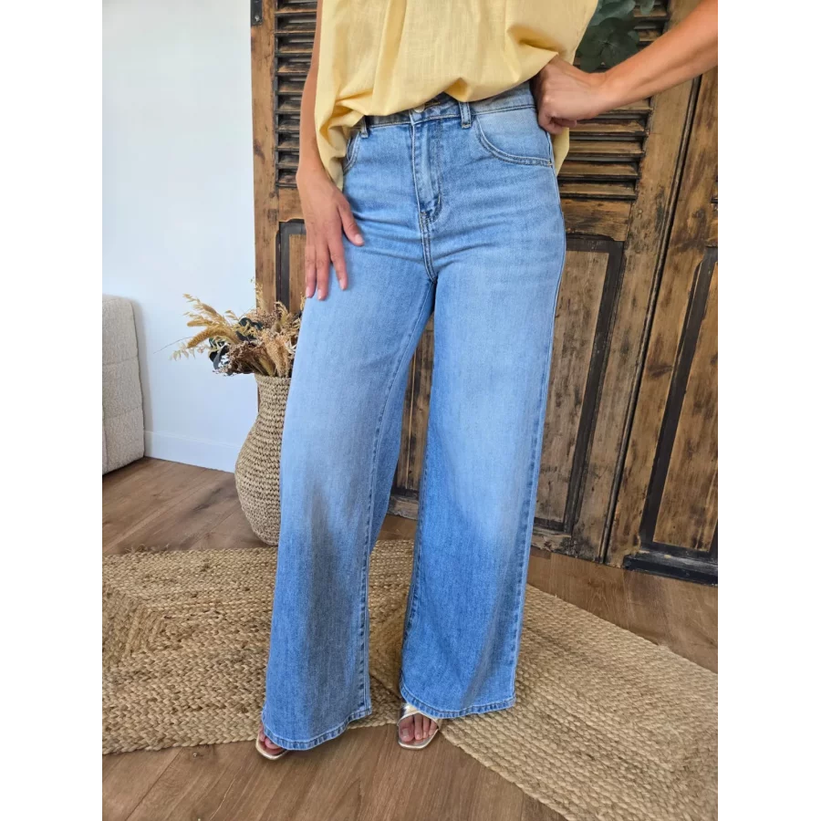Jean Loan pallazo bleu delavé ST1016-2 S.John
