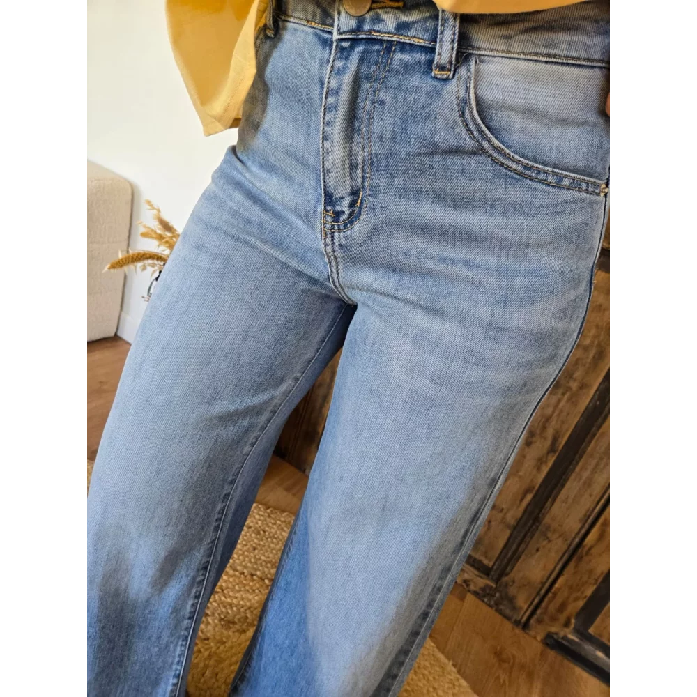 Jean Loan pallazo bleu delavé ST1016-2 S.John
