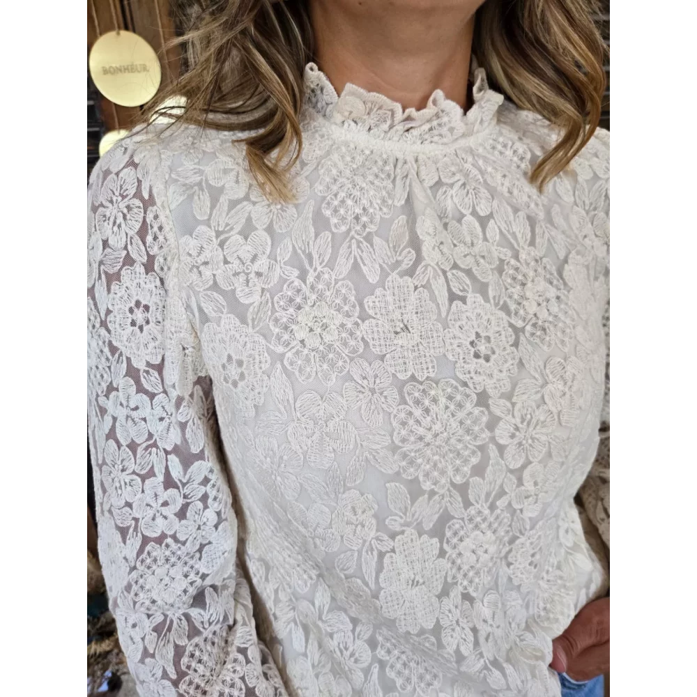 Blouse Julia dentelle beige