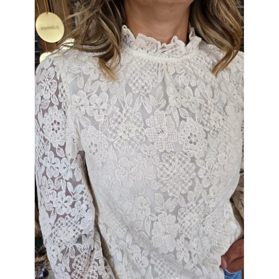 Blouse Julia dentelle beige