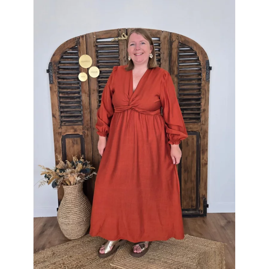 Robe longue Joanne rouille
