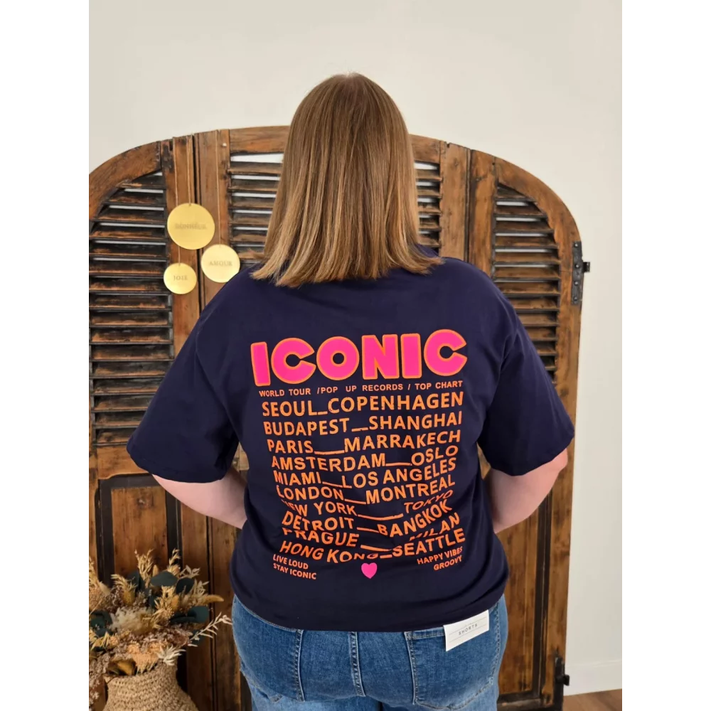T-shirt Iconic bleu marine