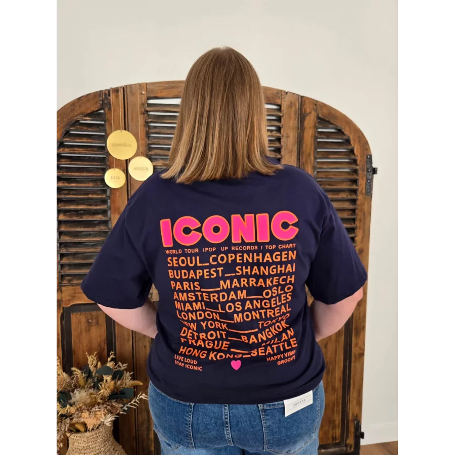T-shirt Iconic bleu marine