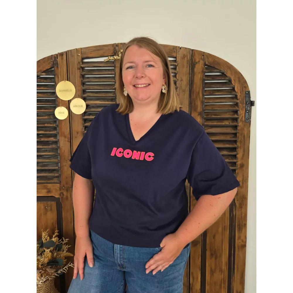 T-shirt Iconic bleu marine