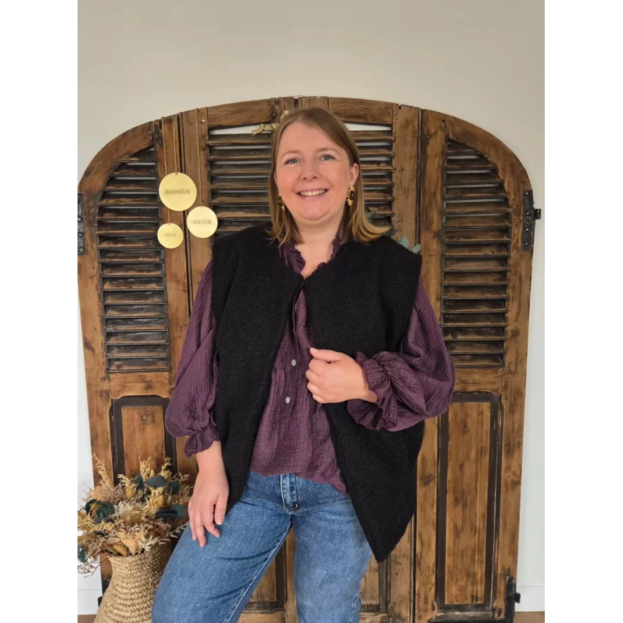 Gilet Veste feutre noir