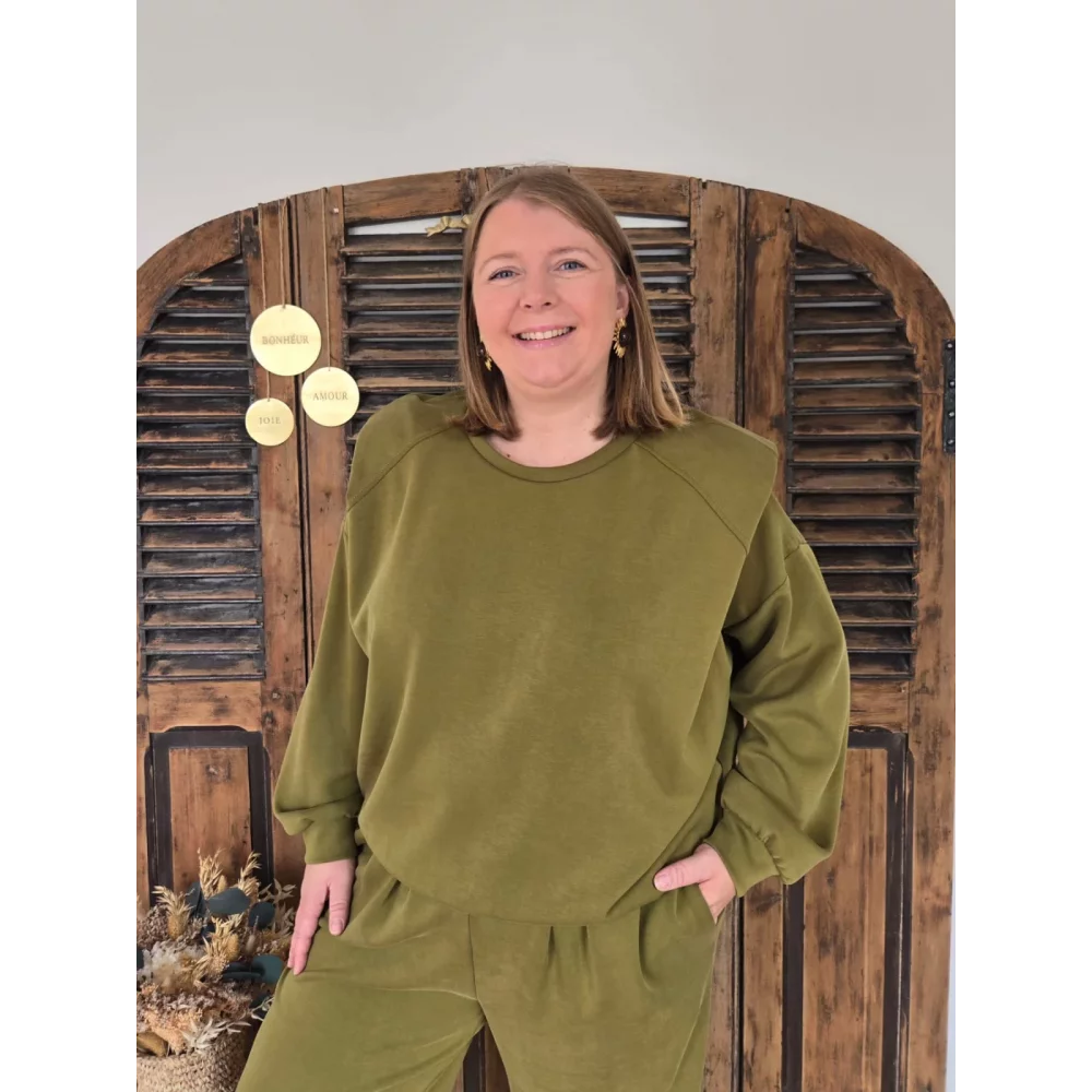 Sweat Gilles vert olive