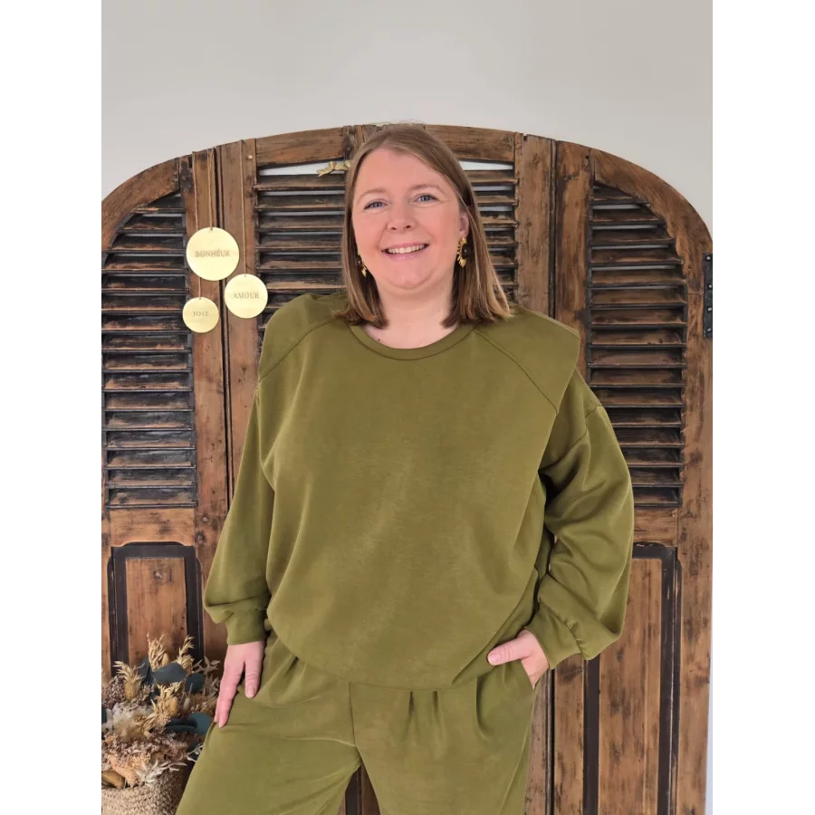 Sweat Gilles vert olive