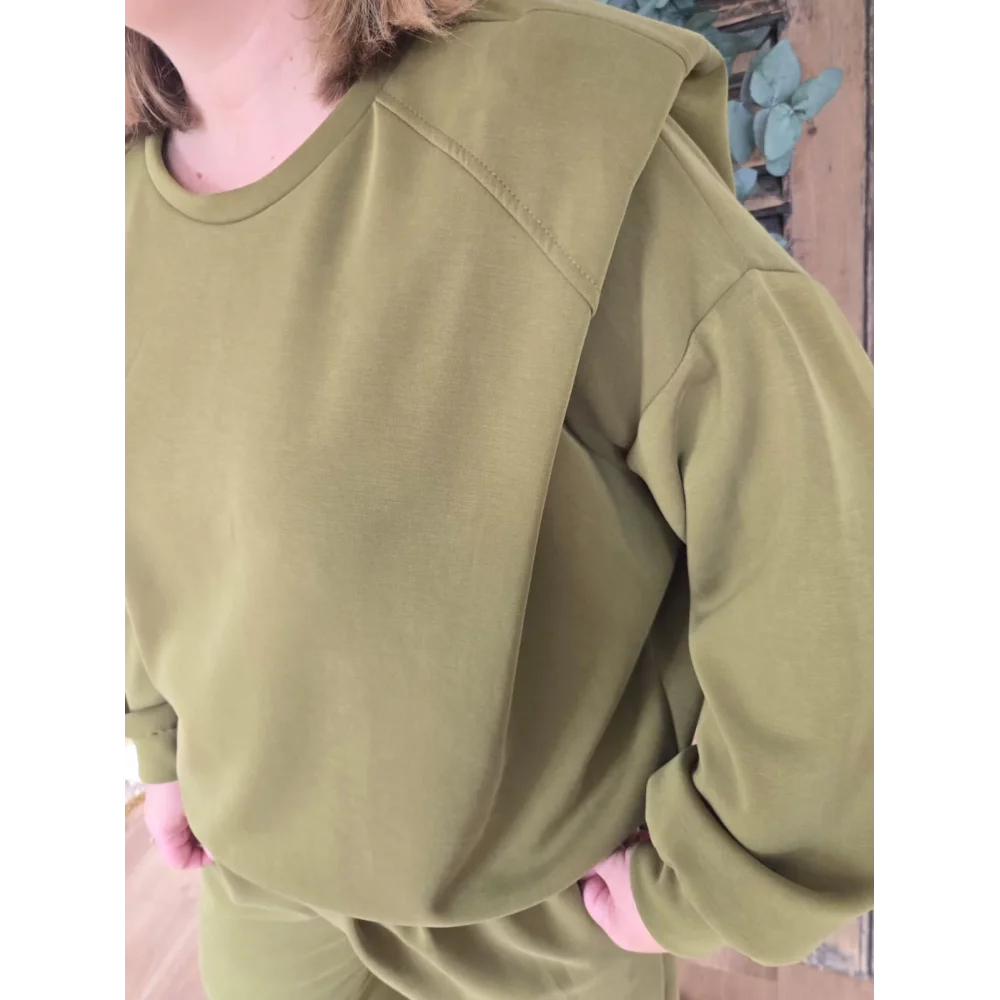 Sweat Gilles vert olive