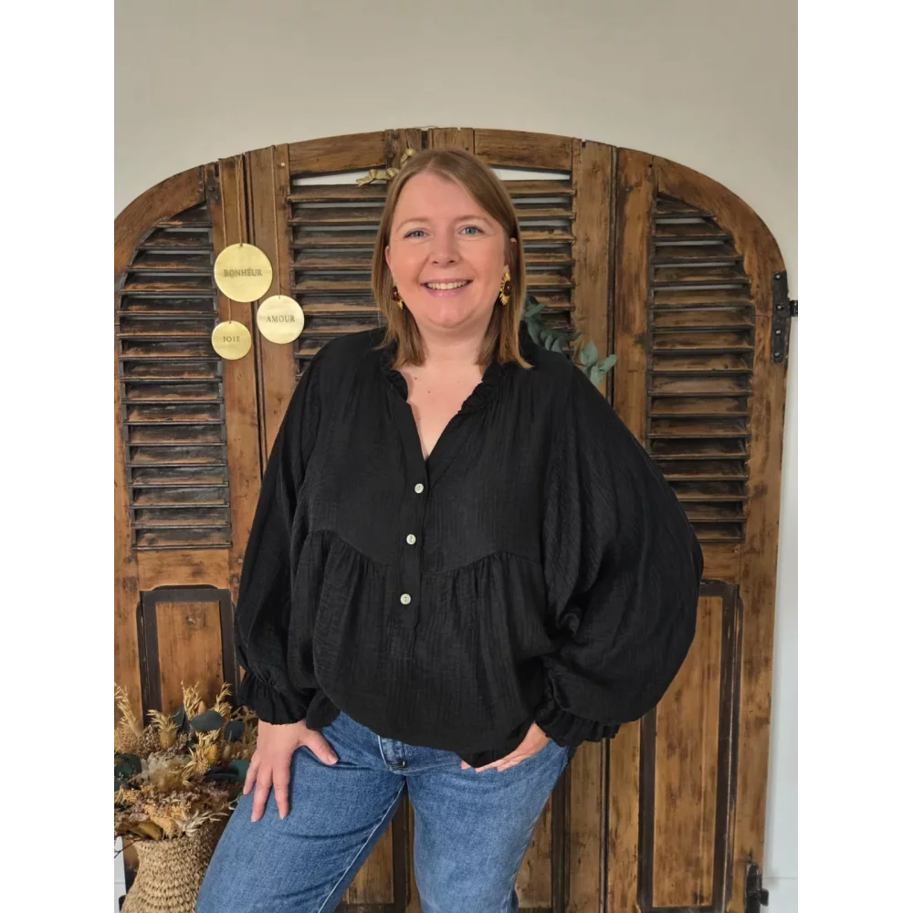 Blouse Doriane oversize noir
