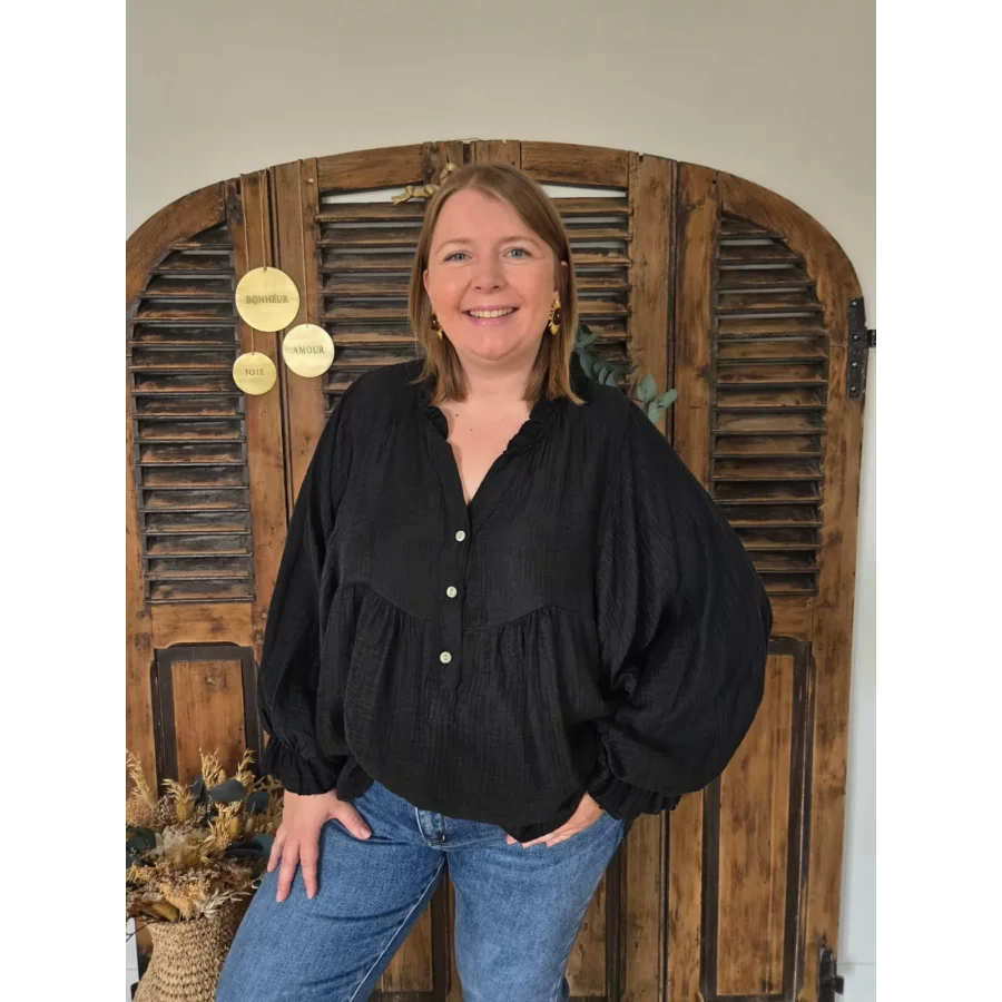 Blouse Doriane oversize noir