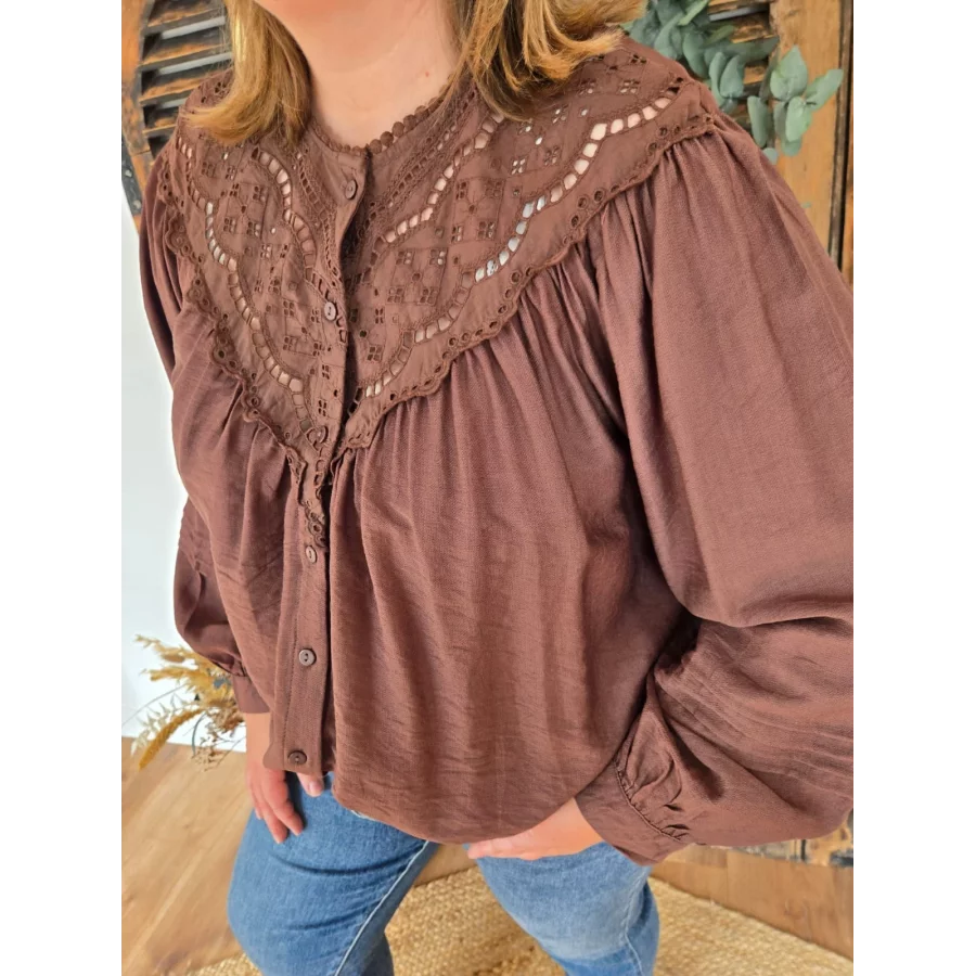 Blouse Christelle choco