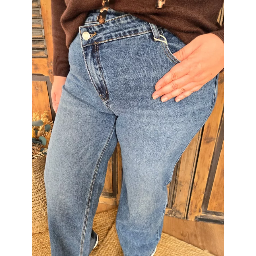 Jean Gustave wideleg asymetrique bleu stone
