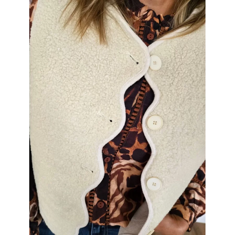 Gilet Odilon bouclette beige