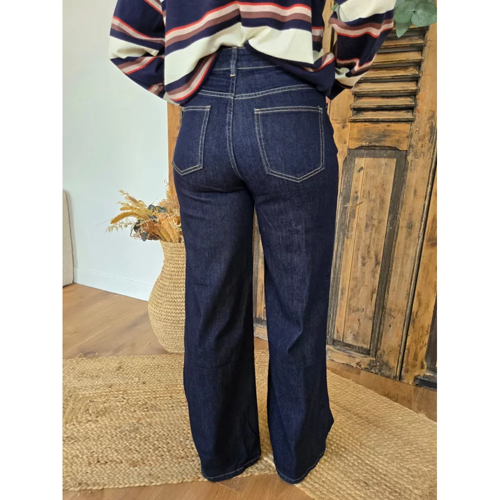 Jean Loan pallazo bleu brut vintage