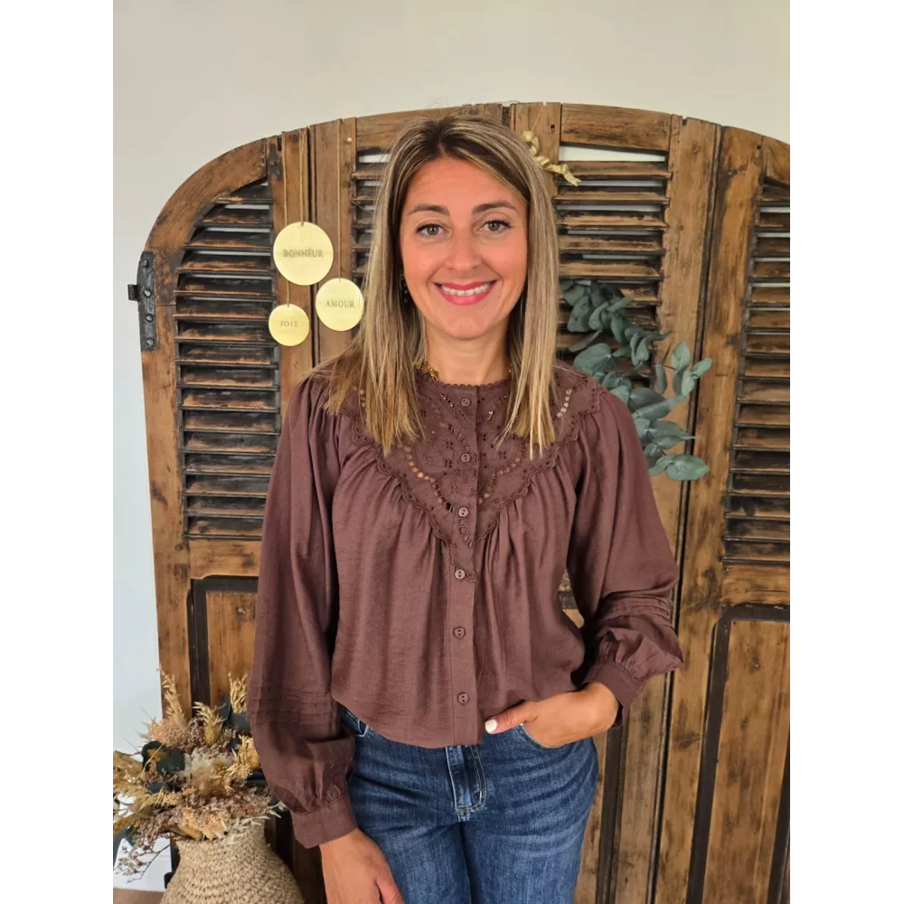 Blouse Christelle choco