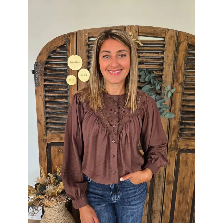 Blouse Christelle choco