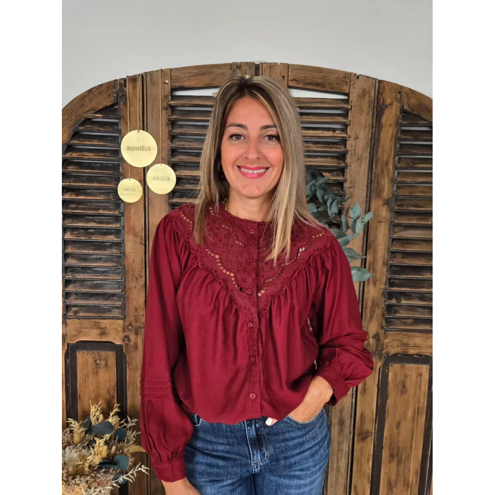 Blouse Christelle bordeaux