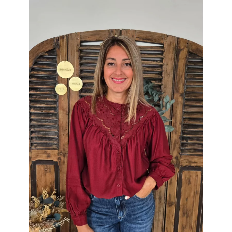 Blouse Christelle bordeaux