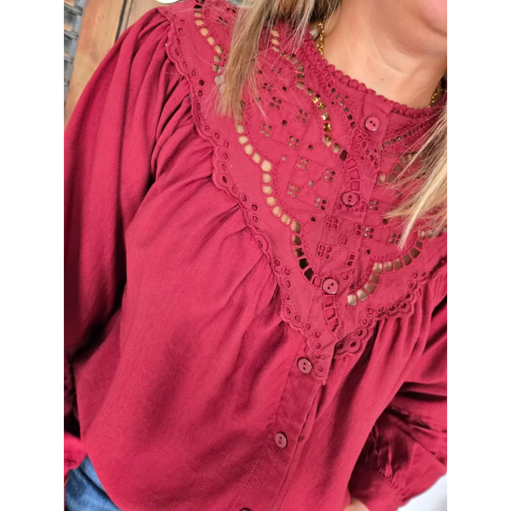 Blouse Christelle bordeaux
