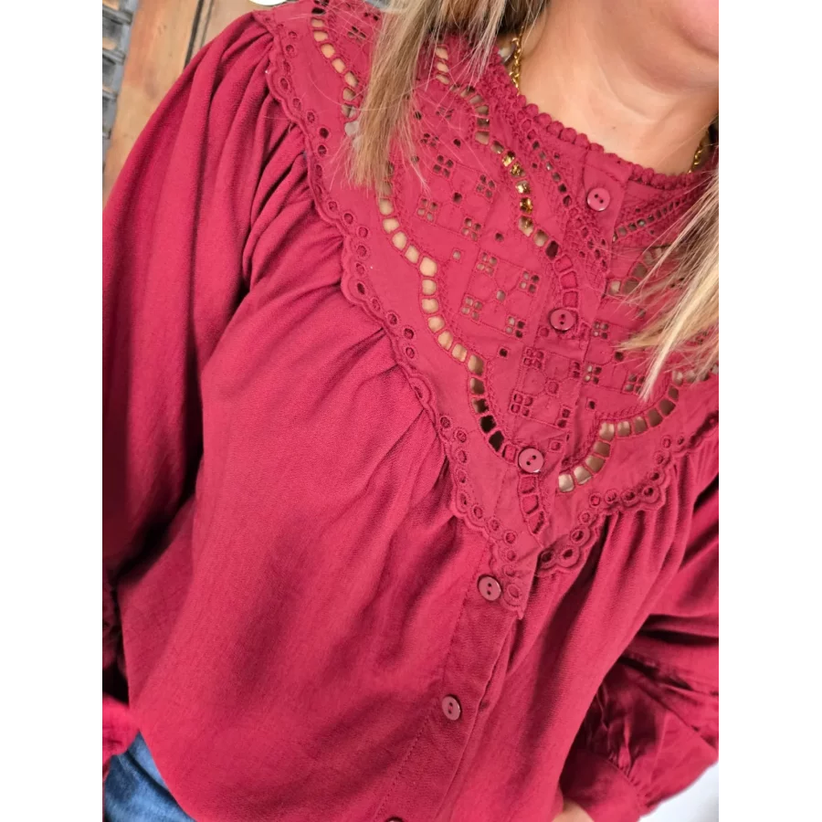 Blouse Christelle bordeaux