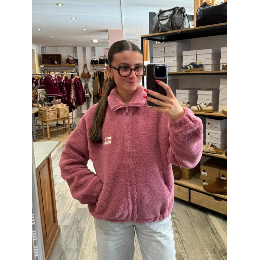 Veste polaire Clemence vieux rose