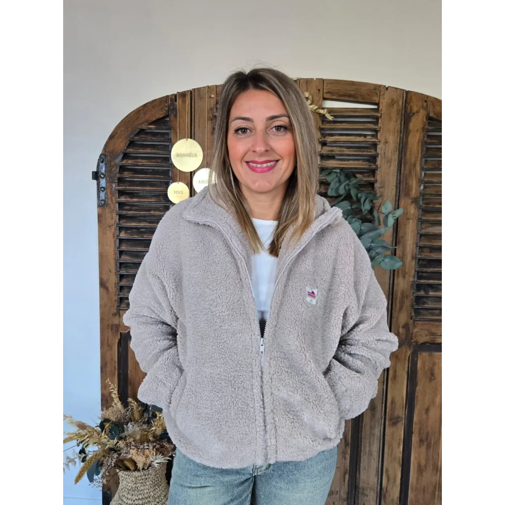 Veste polaire Clemence taupe